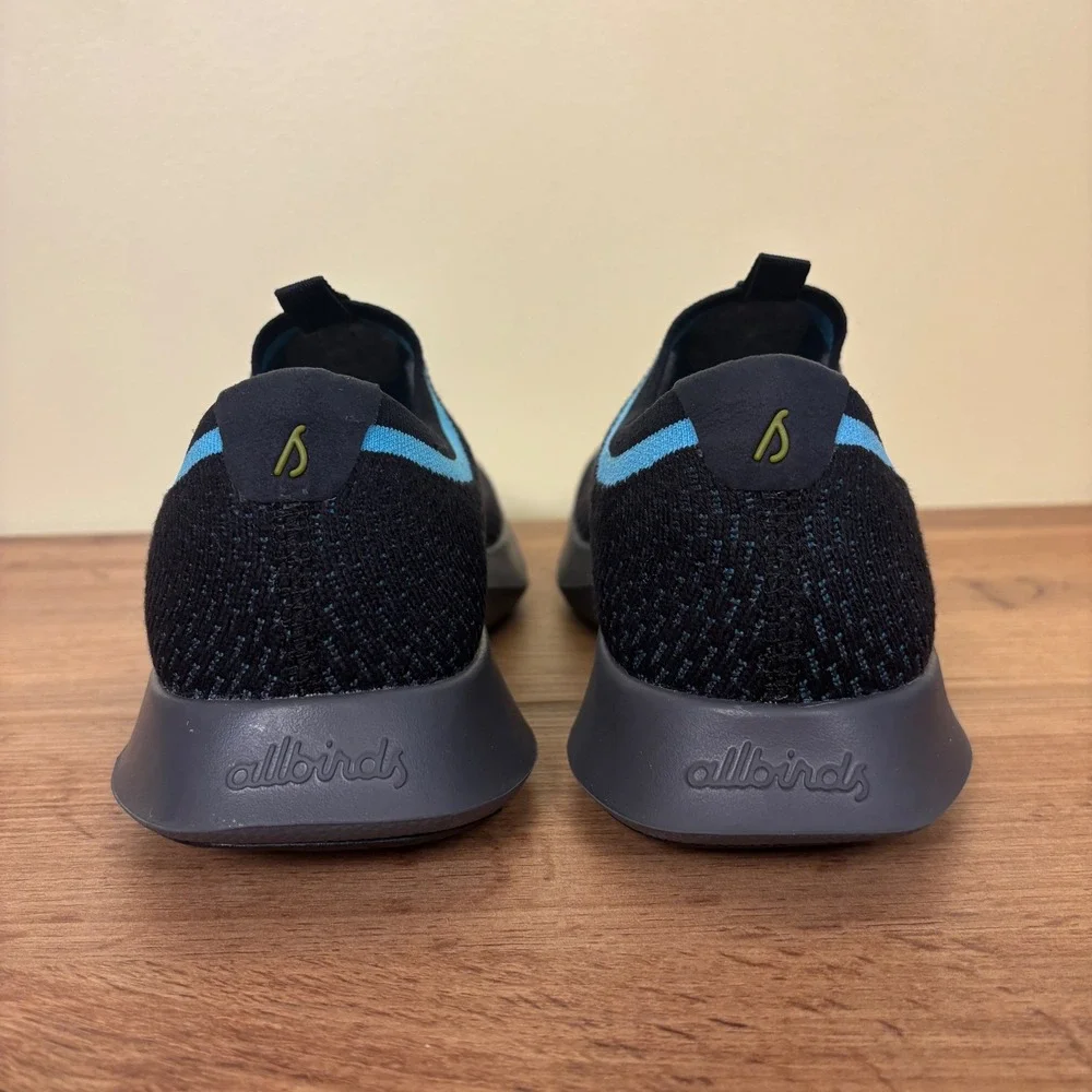 ALLBIRDS Tree Dasher Relay Sneaker Black/Chasm Teal Blue Women Size 9.5 Slip On
